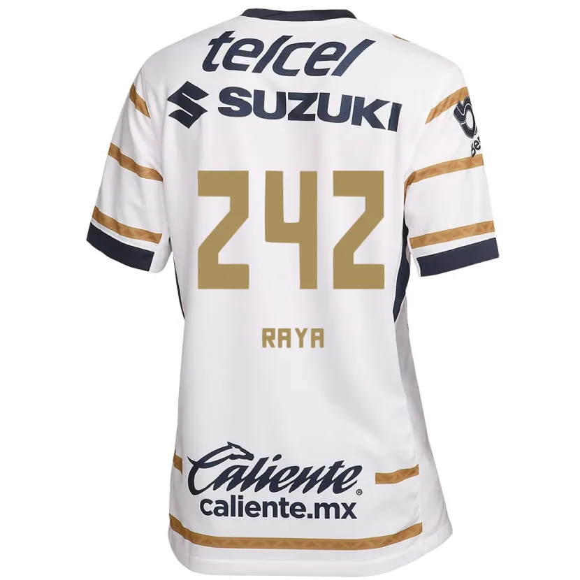 Danxen Niño Camiseta Félix Raya #242 Obsidiana Blanca 1ª Equipación 2024/25 La Camisa México