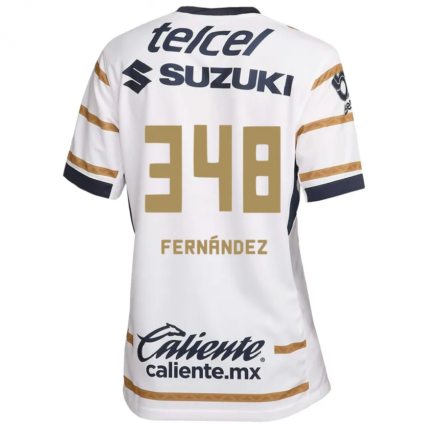 Danxen Niño Camiseta Yerik Fernández #348 Obsidiana Blanca 1ª Equipación 2024/25 La Camisa México