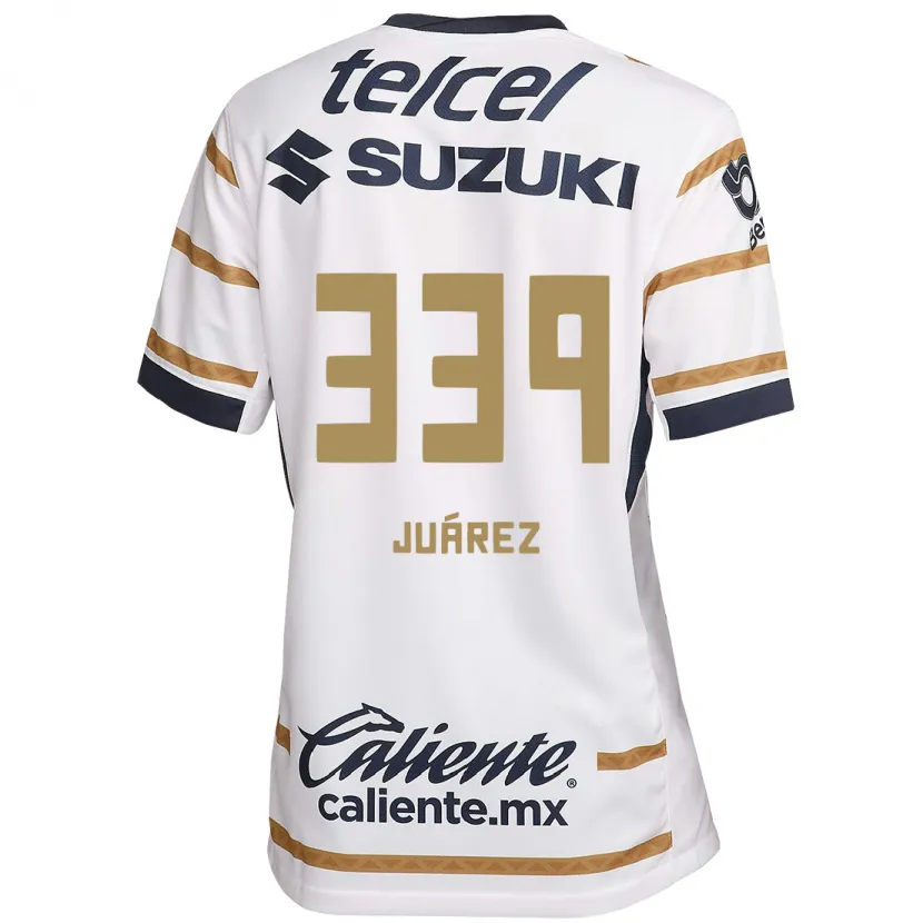 Danxen Niño Camiseta Jonathan Juárez #339 Obsidiana Blanca 1ª Equipación 2024/25 La Camisa México