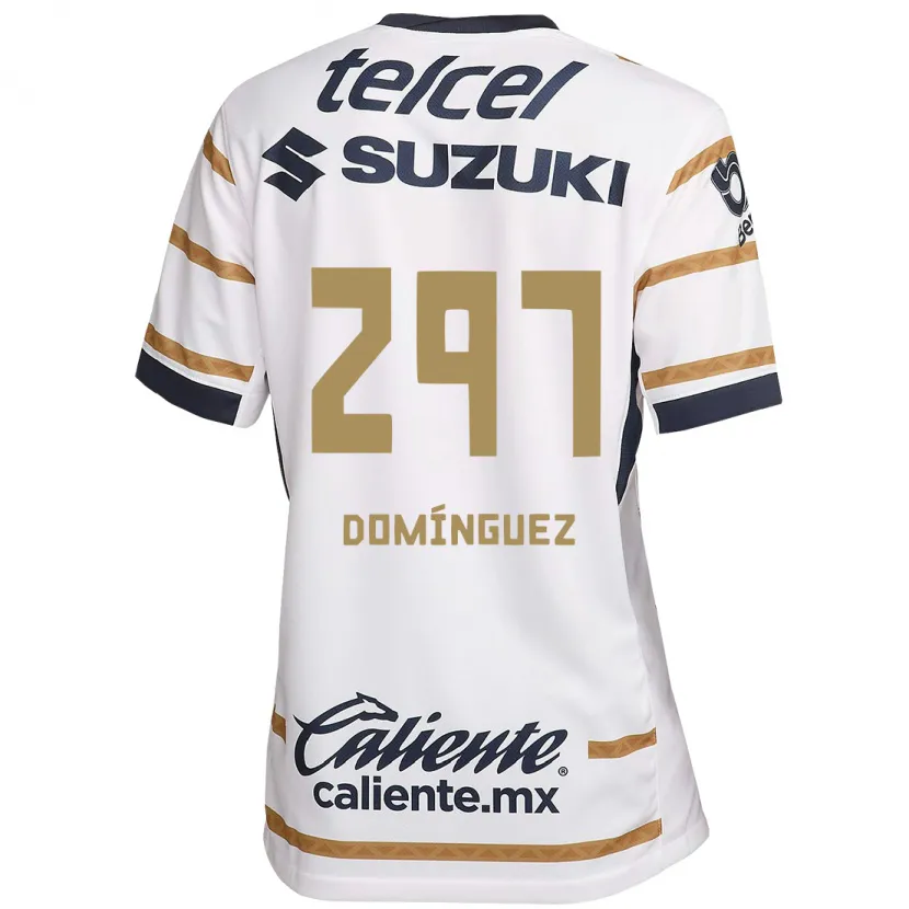 Danxen Niño Camiseta Julio Domínguez #297 Obsidiana Blanca 1ª Equipación 2024/25 La Camisa México