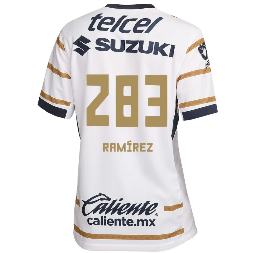 Danxen Niño Camiseta Dennis Ramírez #283 Obsidiana Blanca 1ª Equipación 2024/25 La Camisa México