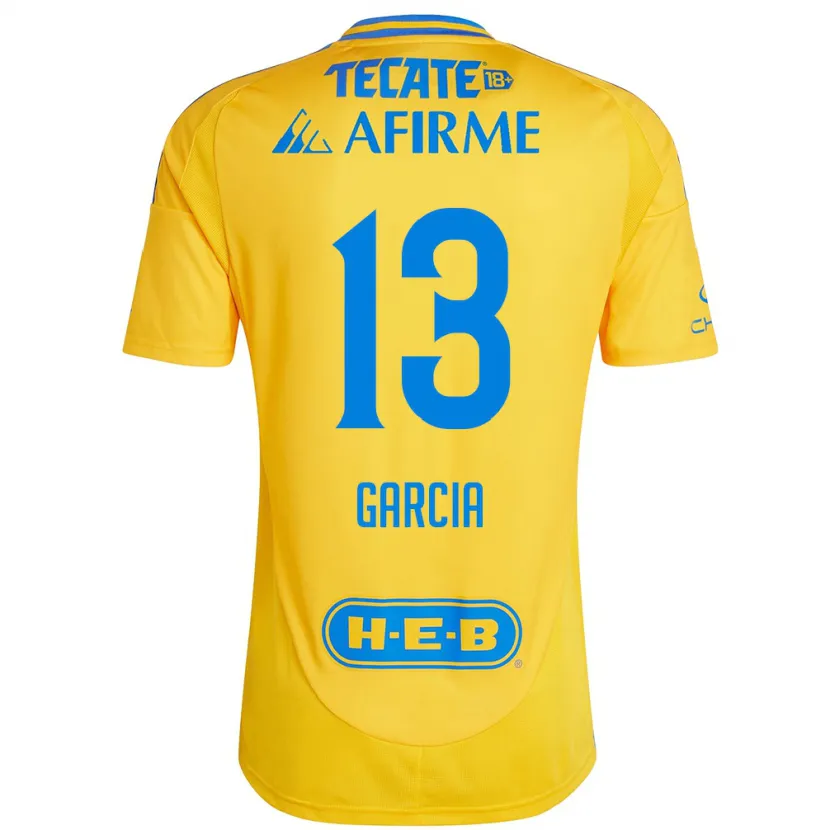 Danxen Niño Camiseta Miriam Garcia #13 Oro Amarillo 1ª Equipación 2024/25 La Camisa México