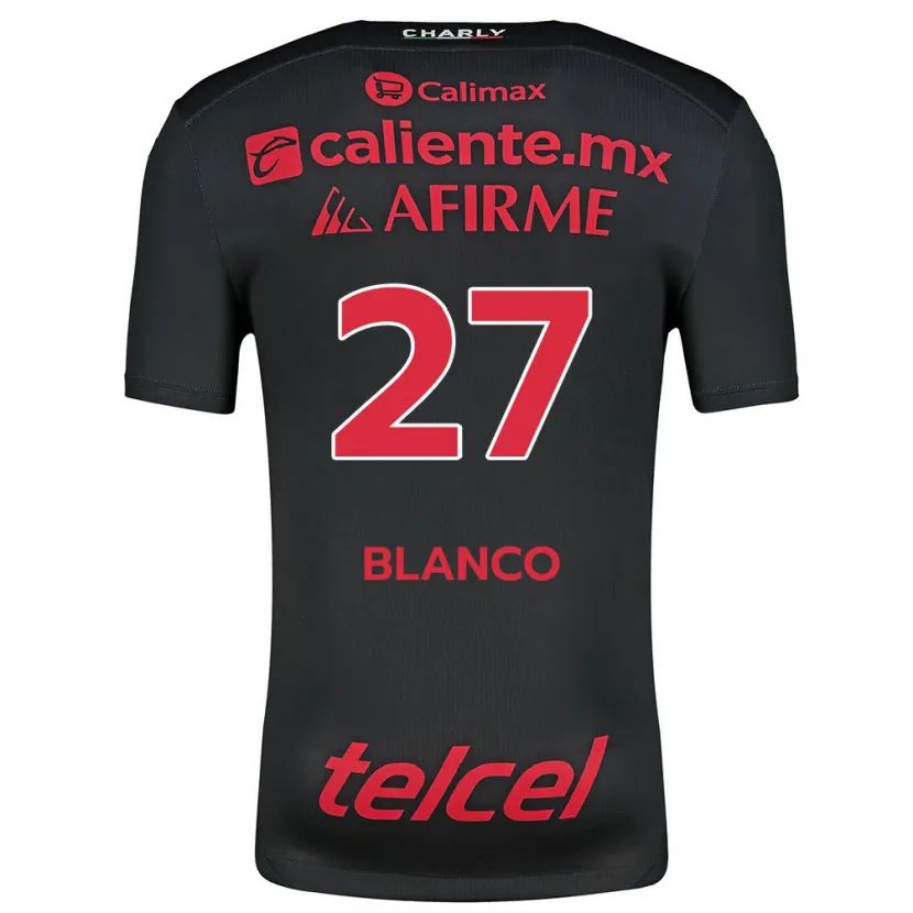 Danxen Niño Camiseta Domingo Blanco #27 Negro Rojo 1ª Equipación 2024/25 La Camisa México