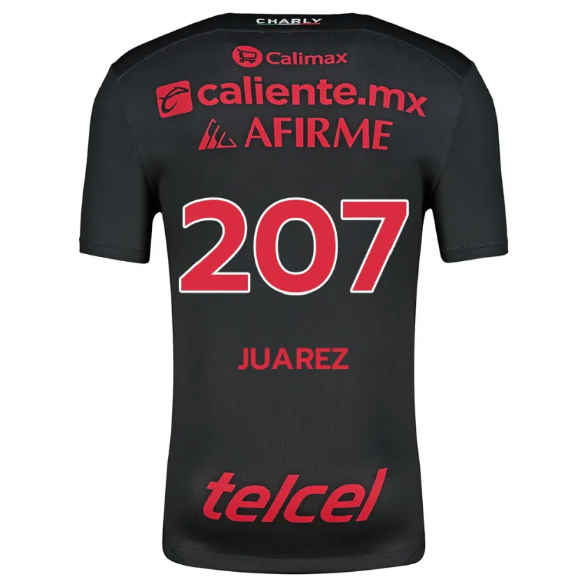 Danxen Niño Camiseta José Juárez #207 Negro Rojo 1ª Equipación 2024/25 La Camisa México