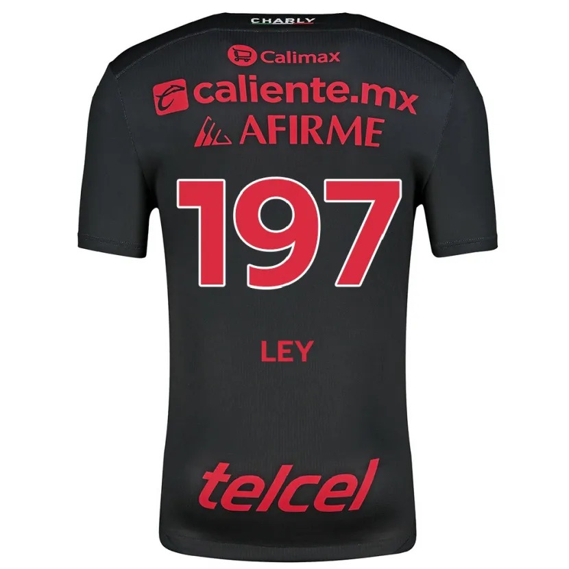 Danxen Niño Camiseta Emanuel Ley #197 Negro Rojo 1ª Equipación 2024/25 La Camisa México