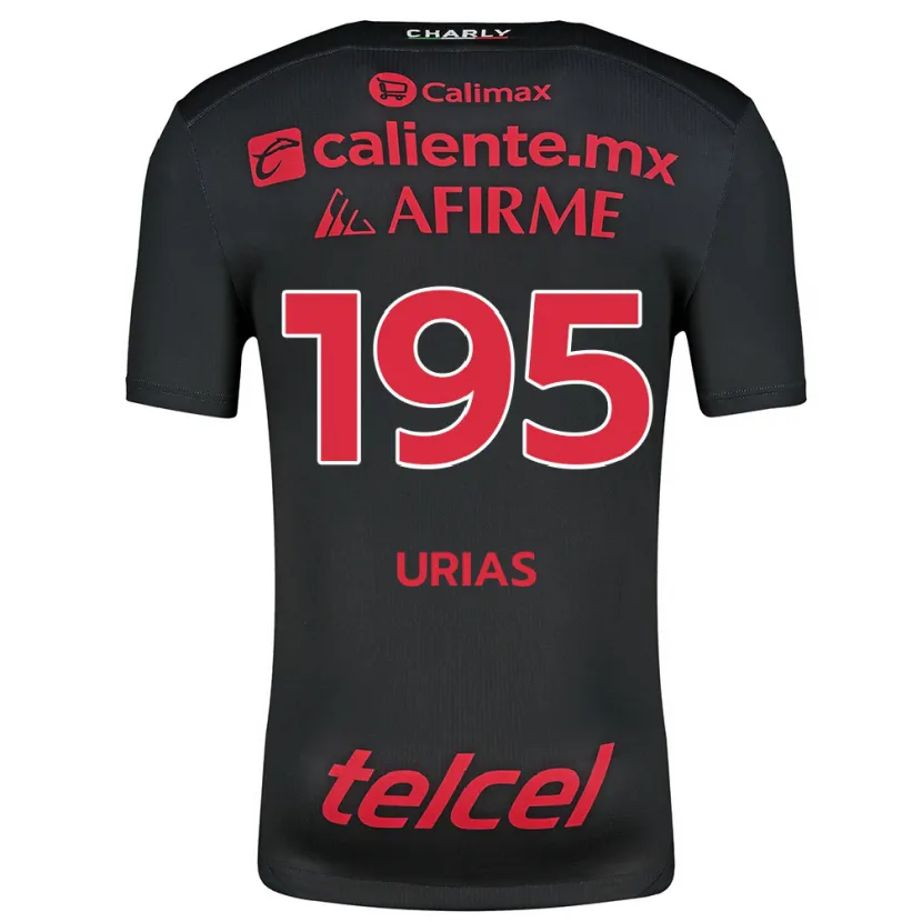 Danxen Niño Camiseta Héctor Urías #195 Negro Rojo 1ª Equipación 2024/25 La Camisa México