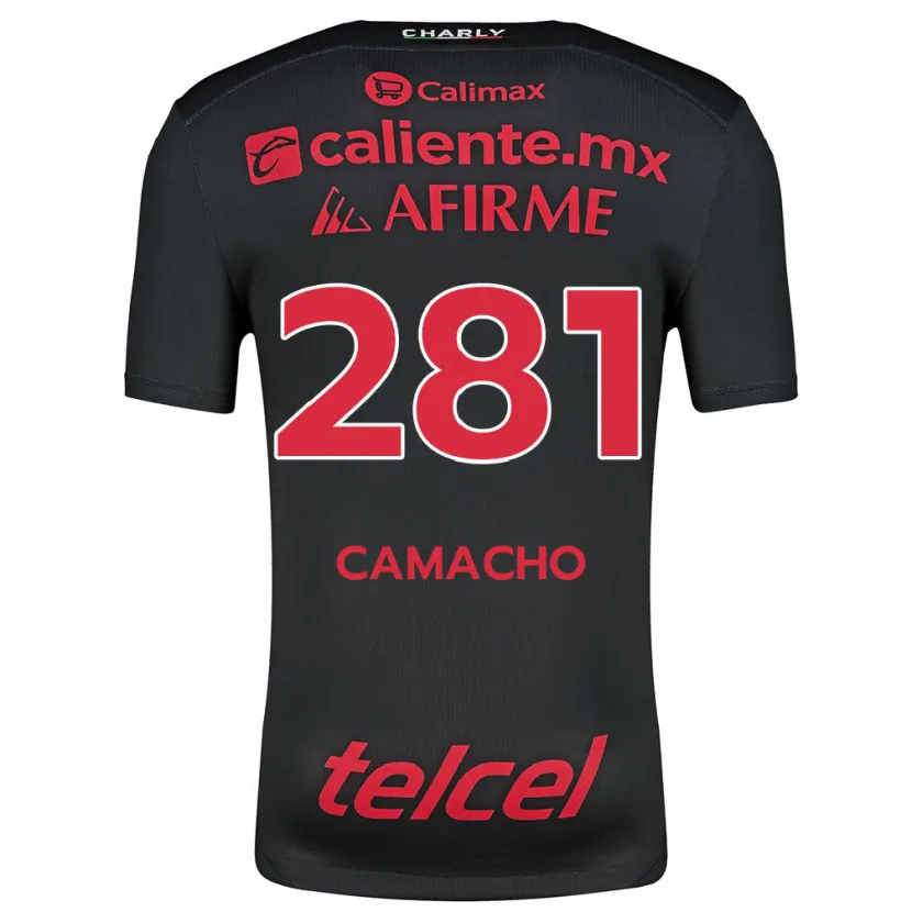 Danxen Niño Camiseta Javier Camacho #281 Negro Rojo 1ª Equipación 2024/25 La Camisa México