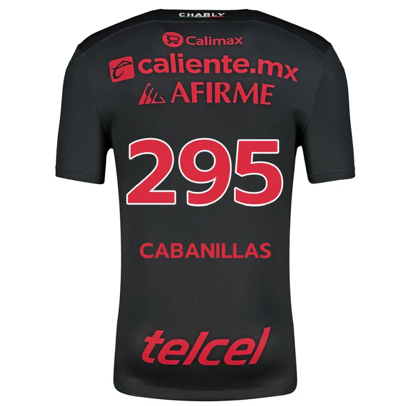 Danxen Niño Camiseta Osvaldo Cabanillas #295 Negro Rojo 1ª Equipación 2024/25 La Camisa México