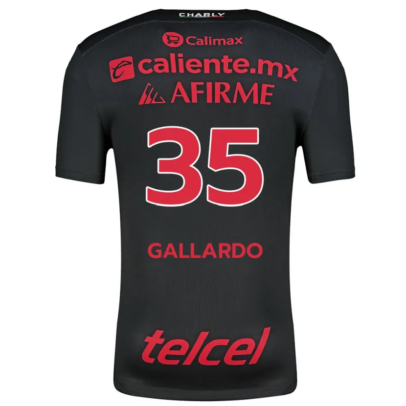 Danxen Niño Camiseta Gloriaisabel Gallardo #35 Negro Rojo 1ª Equipación 2024/25 La Camisa México