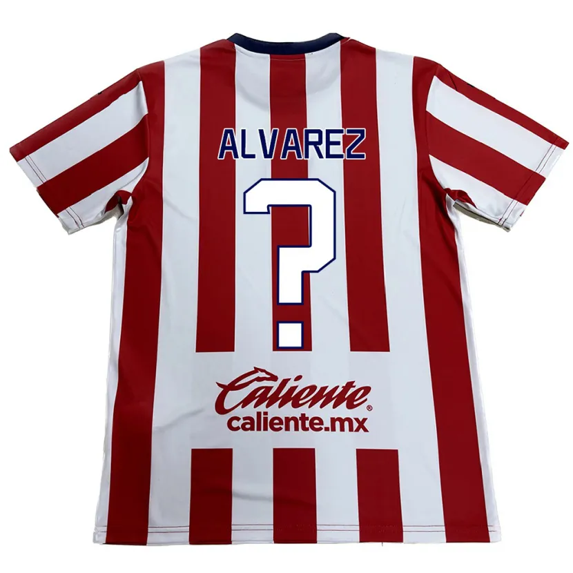 Danxen Niño Camiseta Sergio Álvarez #0 Rojo Blanco 1ª Equipación 2024/25 La Camisa México