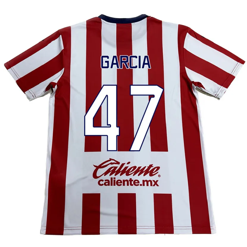 Danxen Niño Camiseta Gael García #47 Rojo Blanco 1ª Equipación 2024/25 La Camisa México