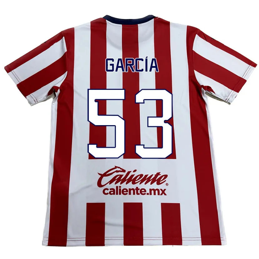 Danxen Niño Camiseta Uziel García #53 Rojo Blanco 1ª Equipación 2024/25 La Camisa México