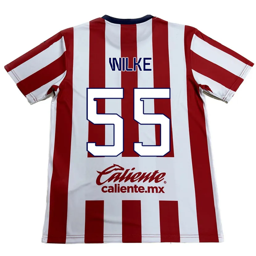 Danxen Niño Camiseta Teun Wilke #55 Rojo Blanco 1ª Equipación 2024/25 La Camisa México
