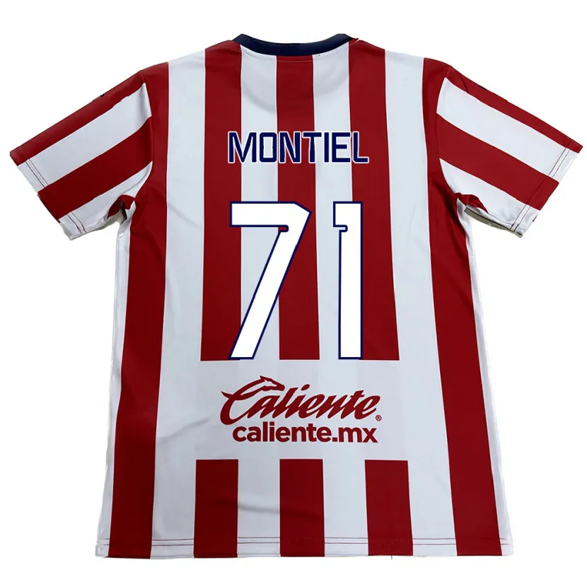 Danxen Niño Camiseta Erick Montiel #71 Rojo Blanco 1ª Equipación 2024/25 La Camisa México