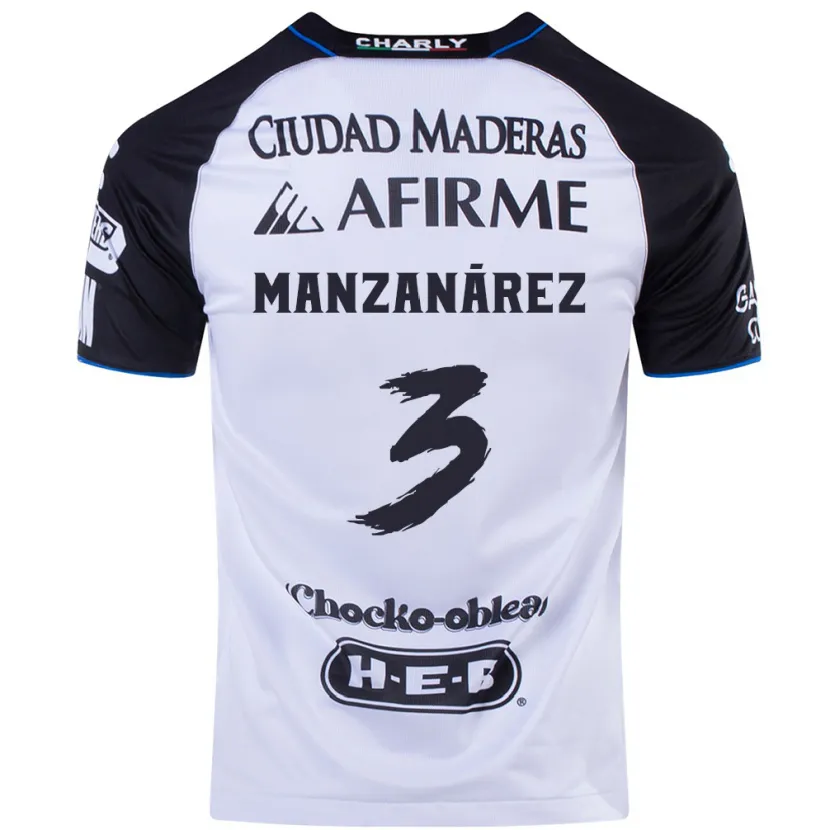 Danxen Niño Camiseta Óscar Manzanárez #3 Azul Negro 1ª Equipación 2024/25 La Camisa México