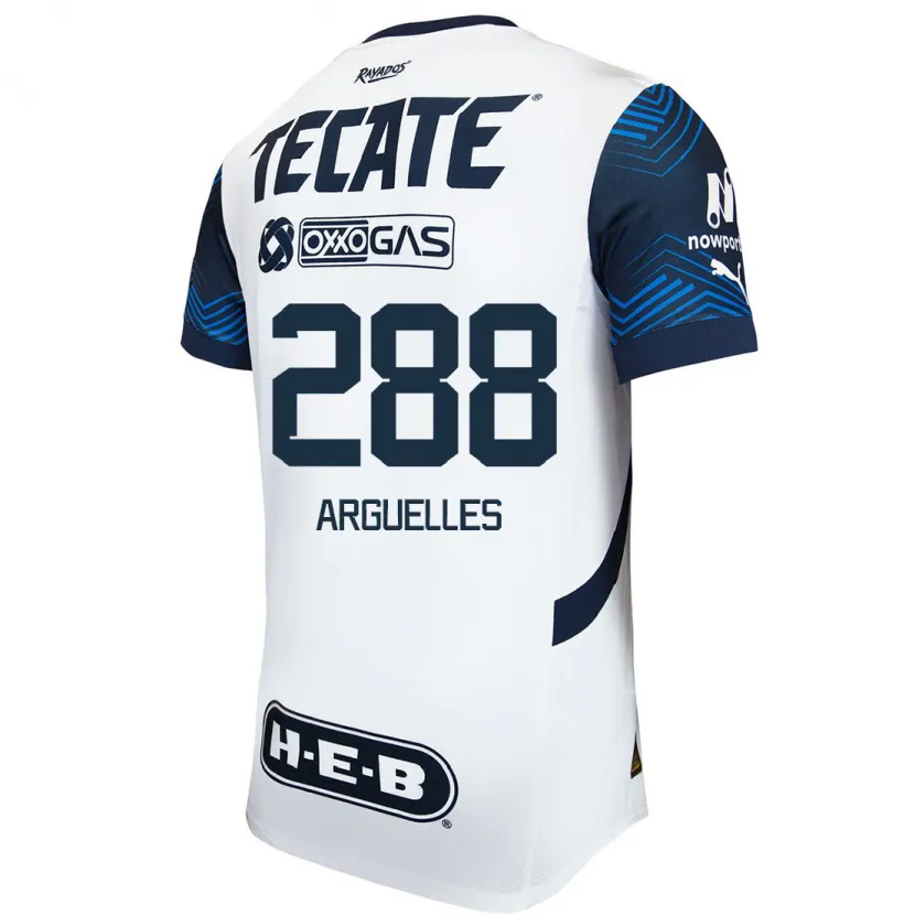 Danxen Niño Camiseta Alfonso Arguelles #288 Blanco Azul 2ª Equipación 2024/25 La Camisa México
