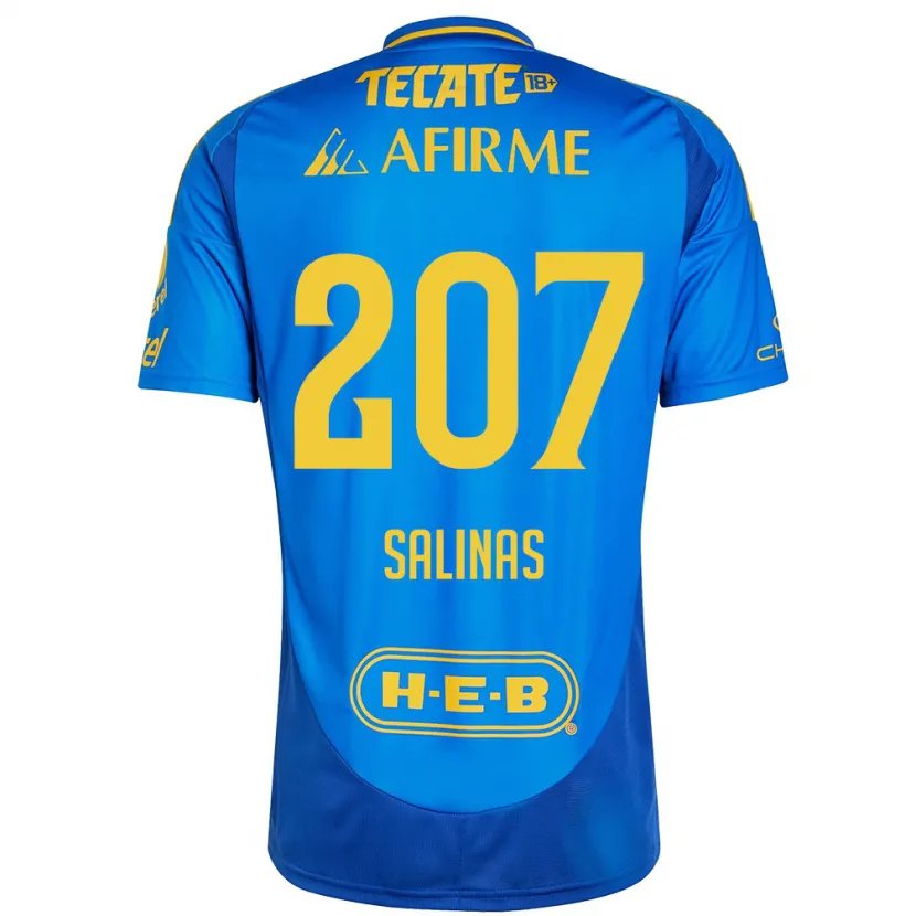 Danxen Niño Camiseta Marcelo Salinas #207 Azul Amarillo 2ª Equipación 2024/25 La Camisa México