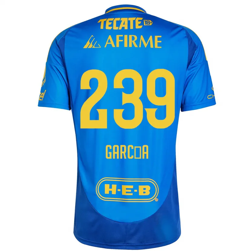 Danxen Niño Camiseta Diego García #239 Azul Amarillo 2ª Equipación 2024/25 La Camisa México
