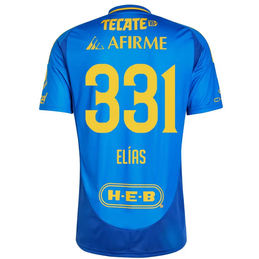 Danxen Niño Camiseta Bruno Elías #331 Azul Amarillo 2ª Equipación 2024/25 La Camisa México
