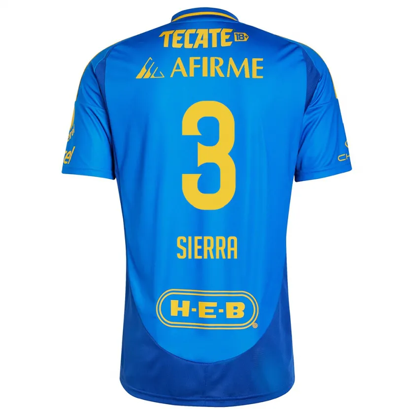 Danxen Niño Camiseta Bianca Sierra #3 Azul Amarillo 2ª Equipación 2024/25 La Camisa México