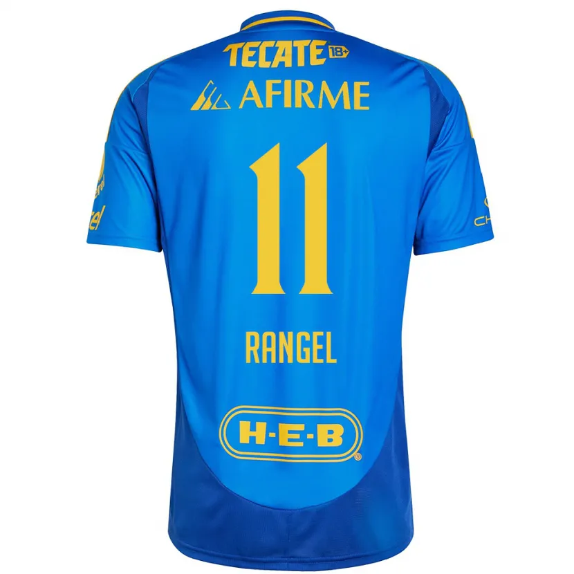 Danxen Niño Camiseta Nayeli Rangel #11 Azul Amarillo 2ª Equipación 2024/25 La Camisa México