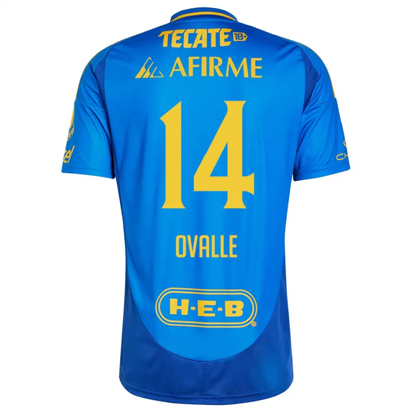 Danxen Niño Camiseta Lizbeth Ovalle #14 Azul Amarillo 2ª Equipación 2024/25 La Camisa México