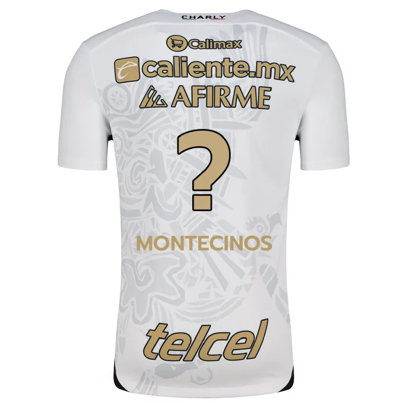 Danxen Niño Camiseta Joaquín Montecinos #0 Blanco Negro 2ª Equipación 2024/25 La Camisa México