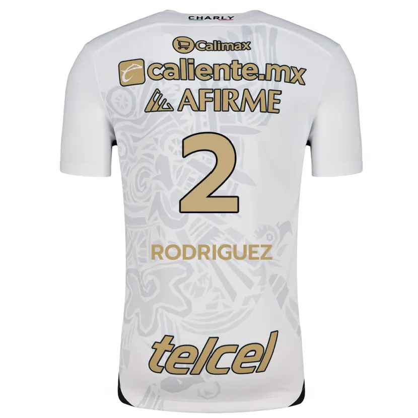 Danxen Niño Camiseta Antonio Rodríguez #2 Blanco Negro 2ª Equipación 2024/25 La Camisa México