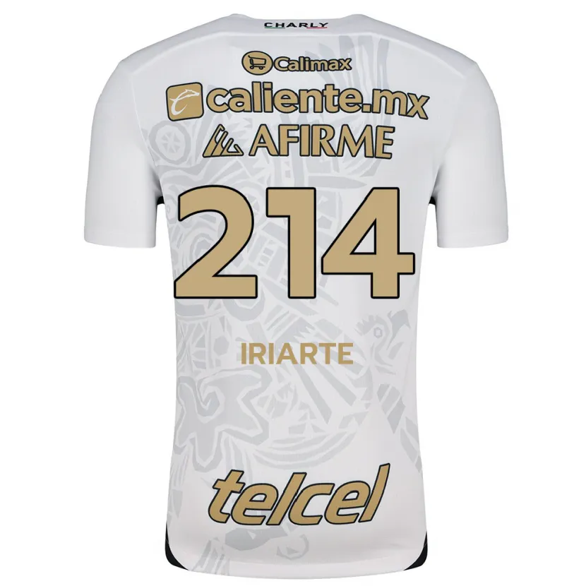 Danxen Niño Camiseta Oliver Iriarte #214 Blanco Negro 2ª Equipación 2024/25 La Camisa México