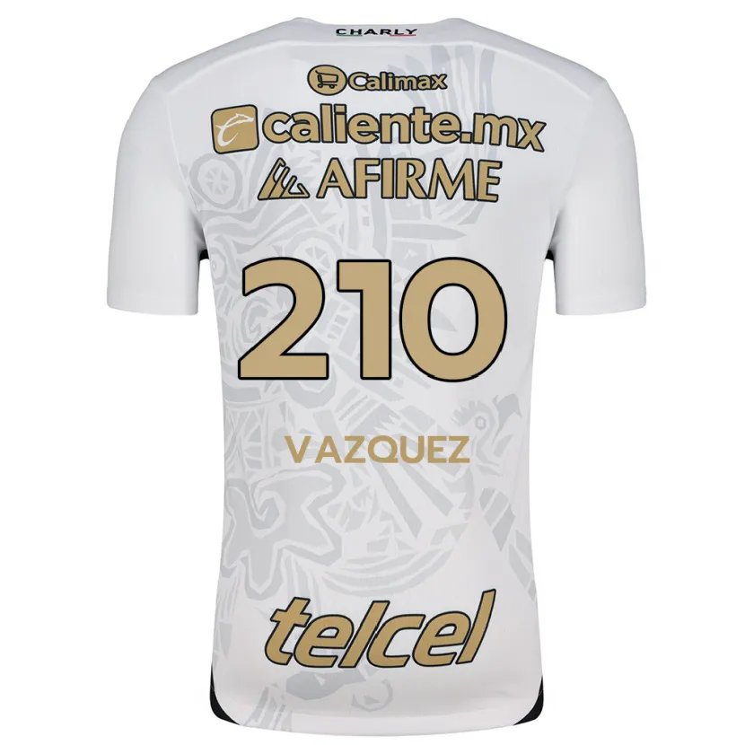 Danxen Niño Camiseta Daniel Vázquez #210 Blanco Negro 2ª Equipación 2024/25 La Camisa México