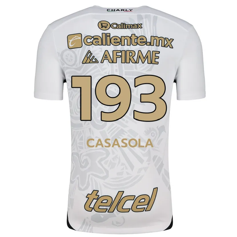 Danxen Niño Camiseta Axel Casasola #193 Blanco Negro 2ª Equipación 2024/25 La Camisa México