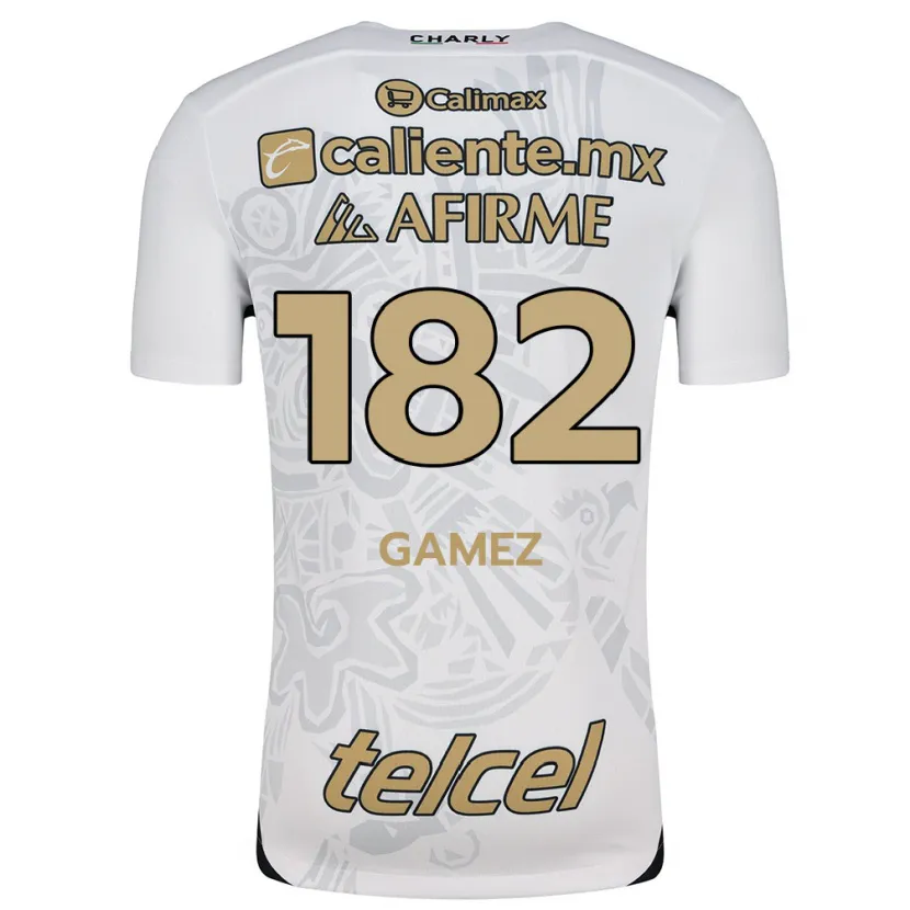 Danxen Niño Camiseta Mark Gamez #182 Blanco Negro 2ª Equipación 2024/25 La Camisa México