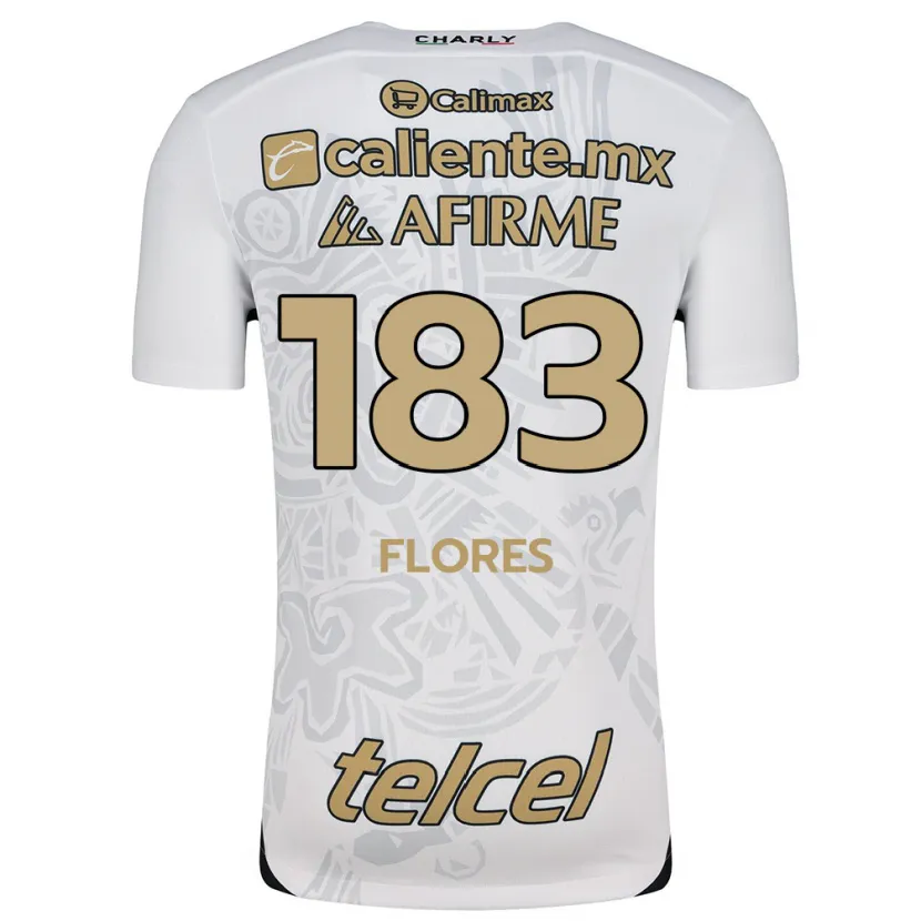 Danxen Niño Camiseta Abraham Flores #183 Blanco Negro 2ª Equipación 2024/25 La Camisa México