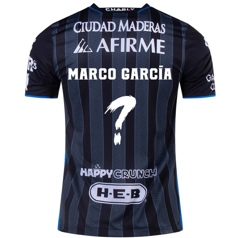 Danxen Niño Camiseta Marco García #0 Blanco Negro 2ª Equipación 2024/25 La Camisa México