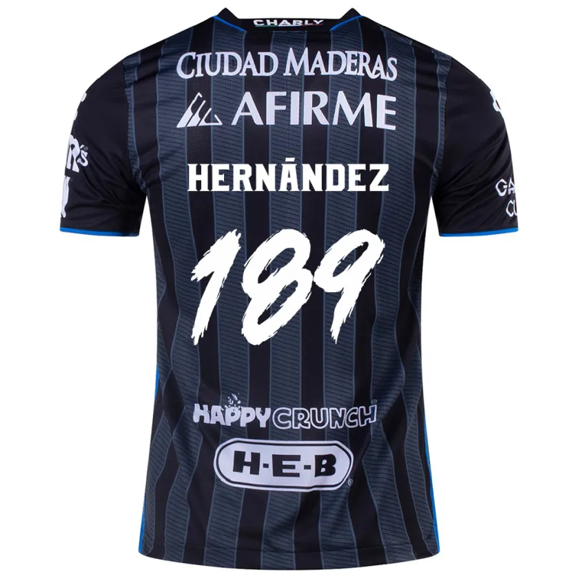 Danxen Niño Camiseta Sebastián Hernández #189 Blanco Negro 2ª Equipación 2024/25 La Camisa México