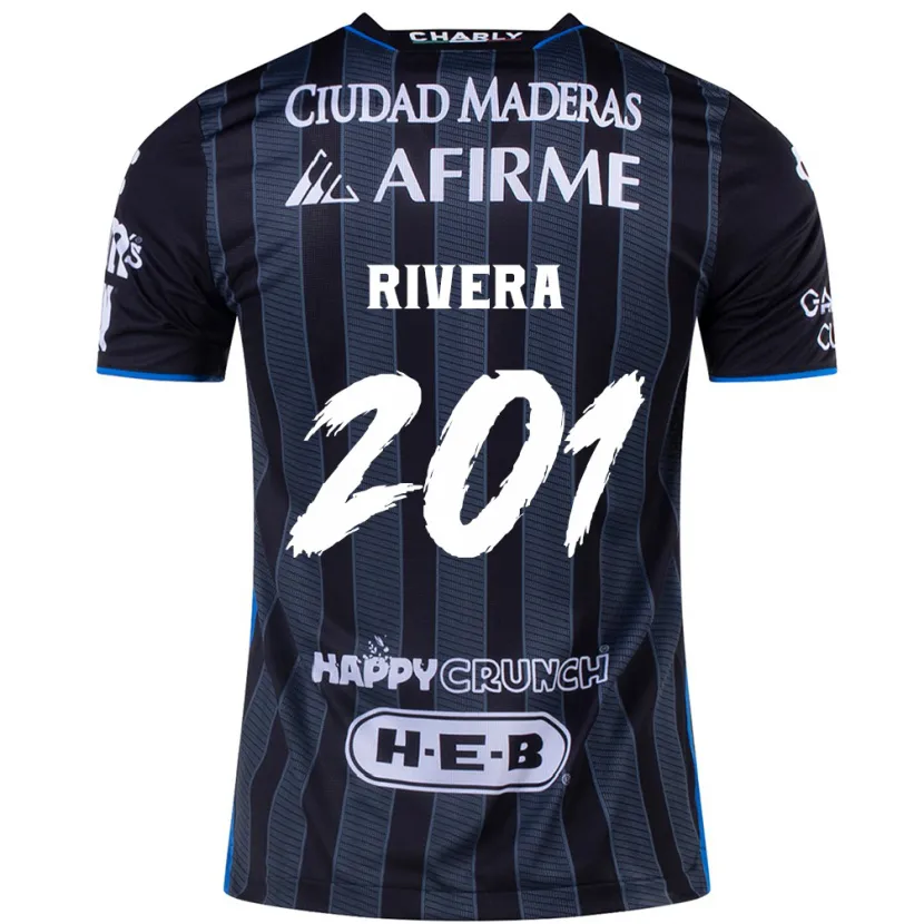 Danxen Niño Camiseta Christian Rivera #201 Blanco Negro 2ª Equipación 2024/25 La Camisa México