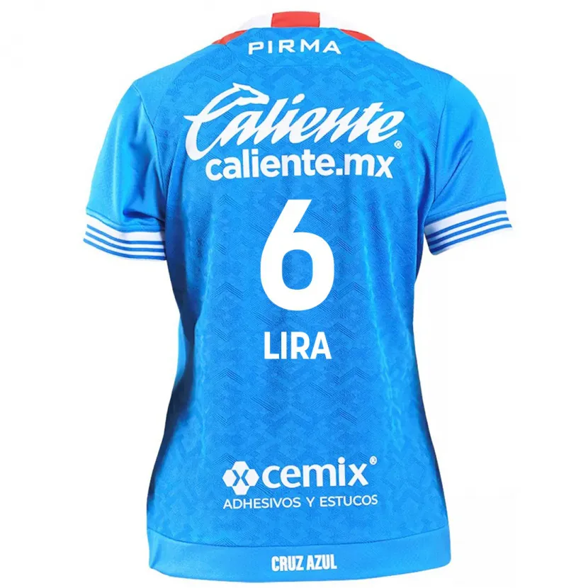 Danxen Hombre Camiseta Érik Lira #6 Cielo Azul 1ª Equipación 2024/25 La Camisa México