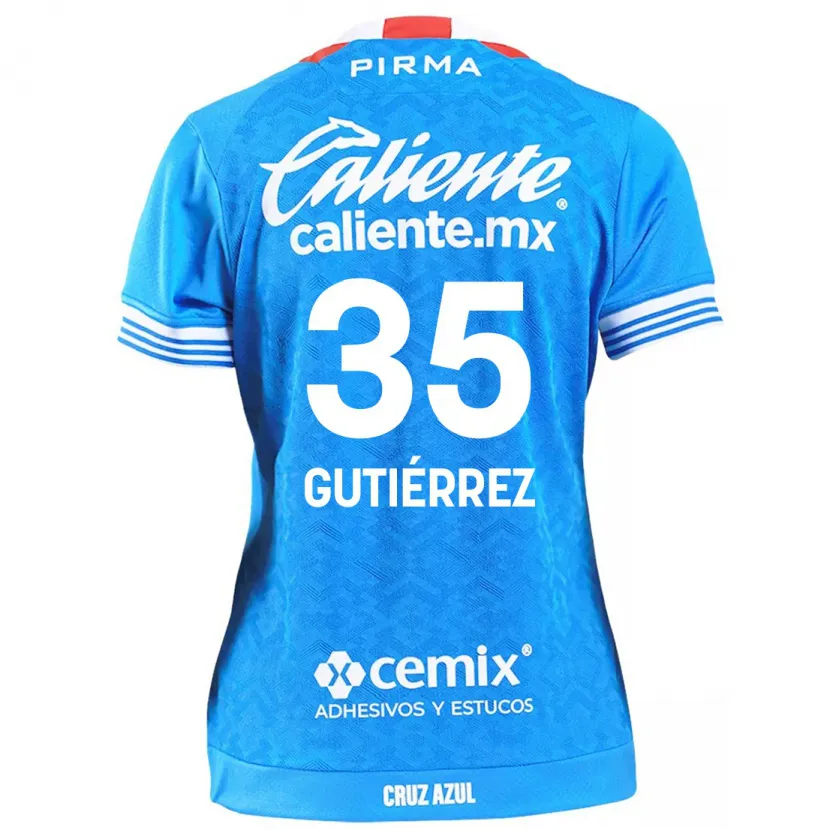 Danxen Hombre Camiseta Luis Gutiérrez #35 Cielo Azul 1ª Equipación 2024/25 La Camisa México
