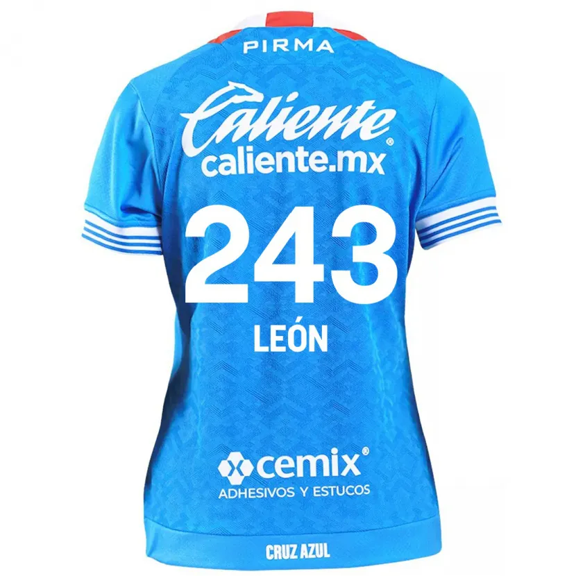 Danxen Hombre Camiseta Cristhian León #243 Cielo Azul 1ª Equipación 2024/25 La Camisa México