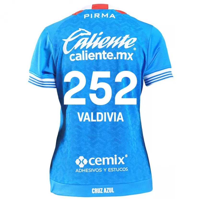 Danxen Hombre Camiseta Christian Valdivia #252 Cielo Azul 1ª Equipación 2024/25 La Camisa México