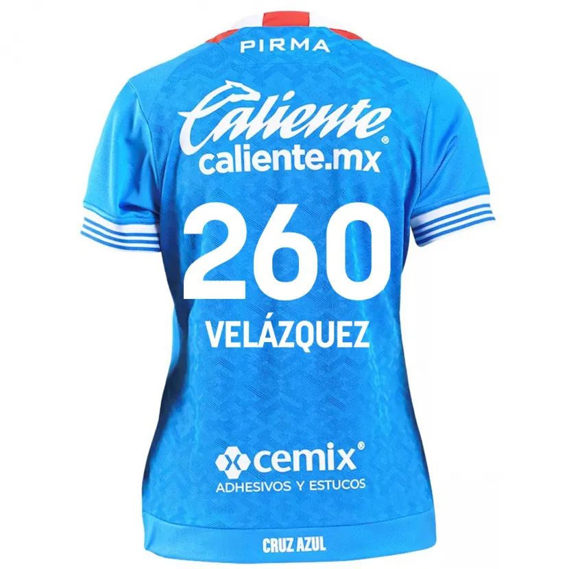 Danxen Hombre Camiseta Víctor Velázquez #260 Cielo Azul 1ª Equipación 2024/25 La Camisa México