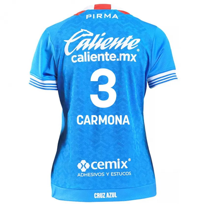 Danxen Hombre Camiseta Edith Carmona #3 Cielo Azul 1ª Equipación 2024/25 La Camisa México
