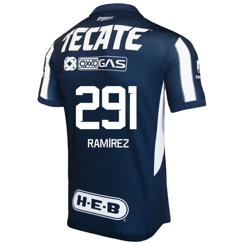 Danxen Hombre Camiseta Fabián Ramírez #291 Azul Rojo Blanco 1ª Equipación 2024/25 La Camisa México