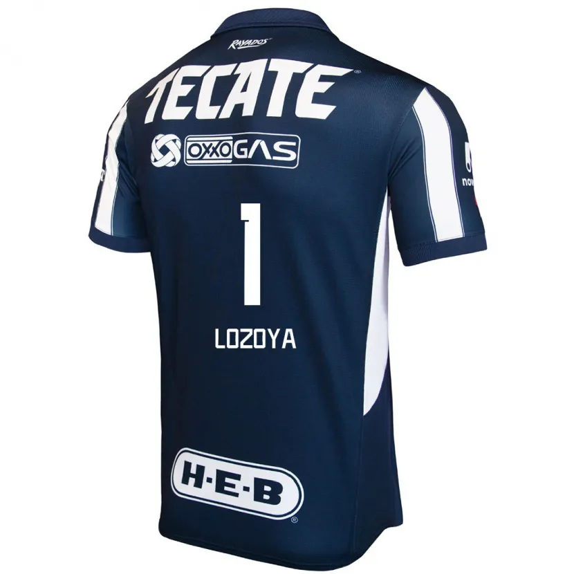 Danxen Hombre Camiseta Claudia Lozoya #1 Azul Rojo Blanco 1ª Equipación 2024/25 La Camisa México
