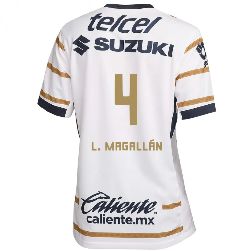 Danxen Hombre Camiseta Lisandro Magallán #4 Obsidiana Blanca 1ª Equipación 2024/25 La Camisa México