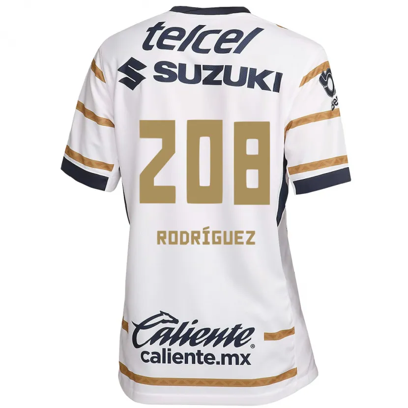 Danxen Hombre Camiseta Gael Rodríguez #208 Obsidiana Blanca 1ª Equipación 2024/25 La Camisa México
