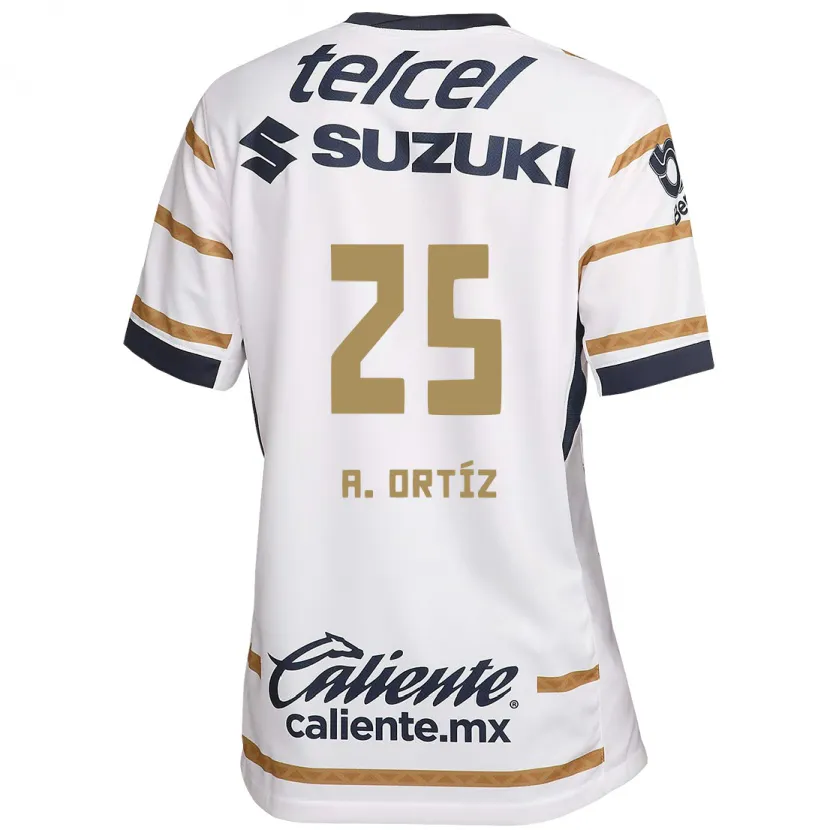 Danxen Hombre Camiseta Arturo Ortiz #25 Obsidiana Blanca 1ª Equipación 2024/25 La Camisa México