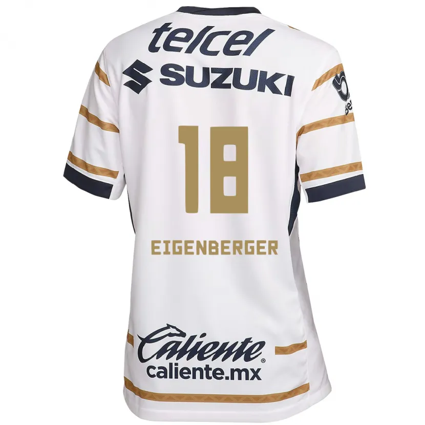 Danxen Hombre Camiseta Chandra Eigenberger #18 Obsidiana Blanca 1ª Equipación 2024/25 La Camisa México