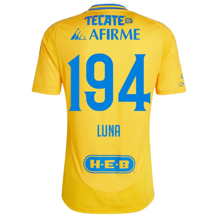 Danxen Hombre Camiseta Juan Luna #194 Oro Amarillo 1ª Equipación 2024/25 La Camisa México