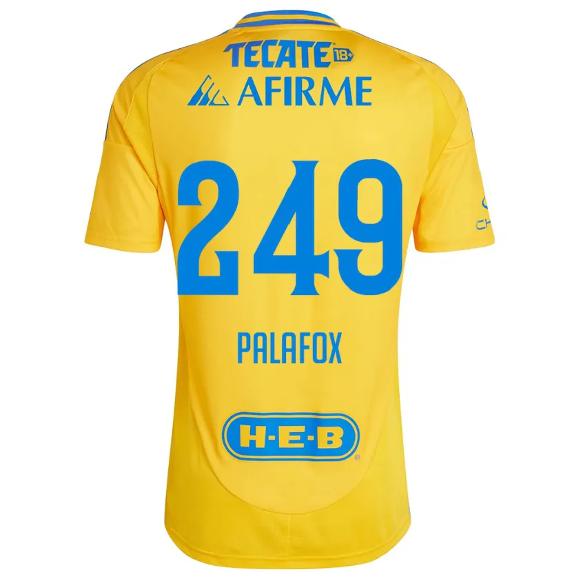 Danxen Hombre Camiseta José Palafox #249 Oro Amarillo 1ª Equipación 2024/25 La Camisa México